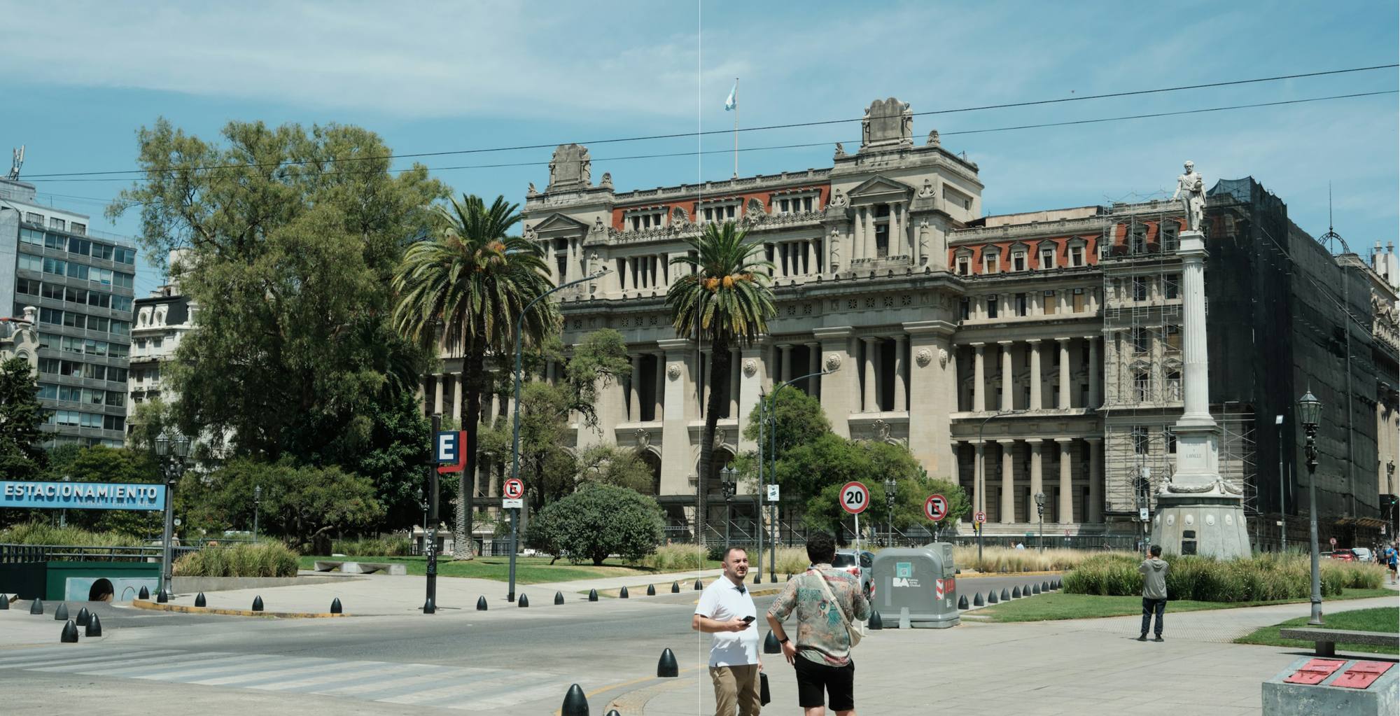 Fachada del Palacio de Justicia de la Nación, en Plaza Lavalle